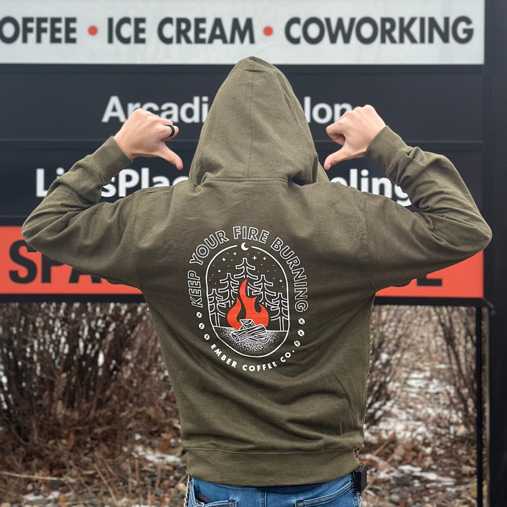 Keep Your Fire Burning Zip-Up Sweatshirt