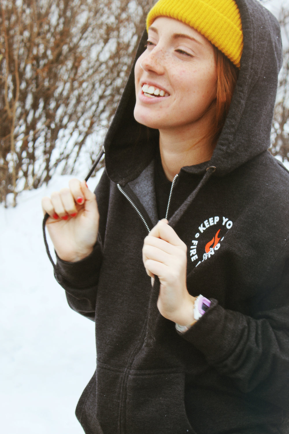 Keep Your Fire Burning Zip-Up Sweatshirt