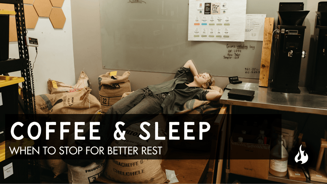 A woman sleeping on bags of green coffee