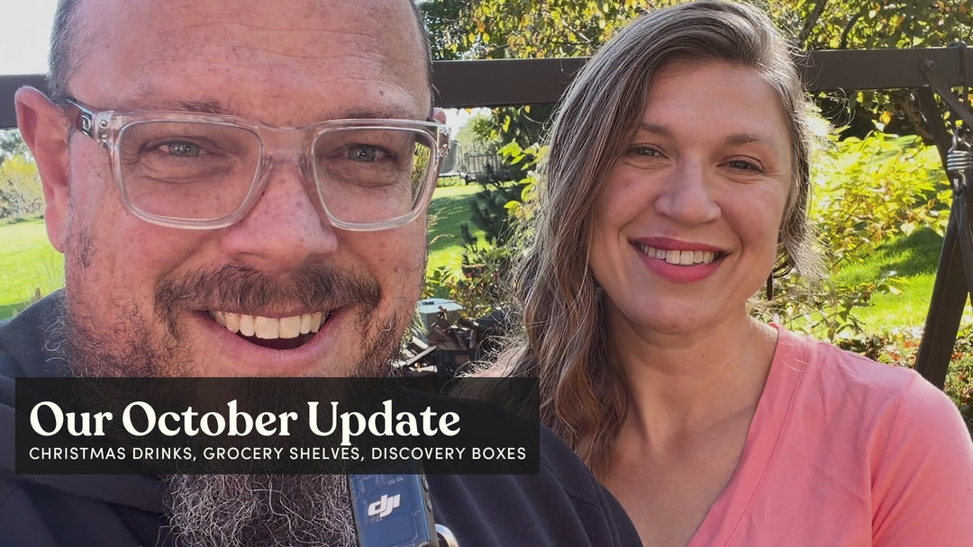 Matt and Elisa smiling outside the roastery: Our October Update