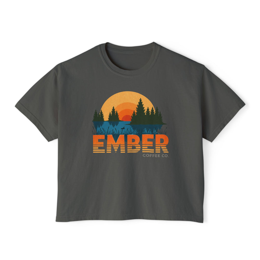 Ember Sunrise Graphic Tee — Women's Boxy T-Shirt