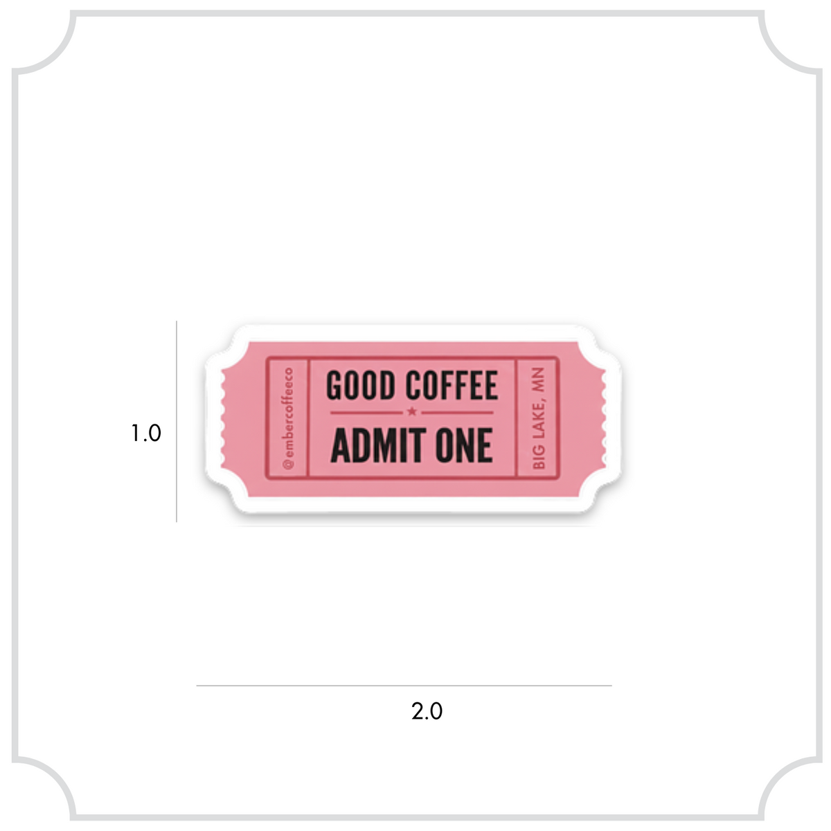 One Good Brew Please Sticker, vinyl sticker, view 1