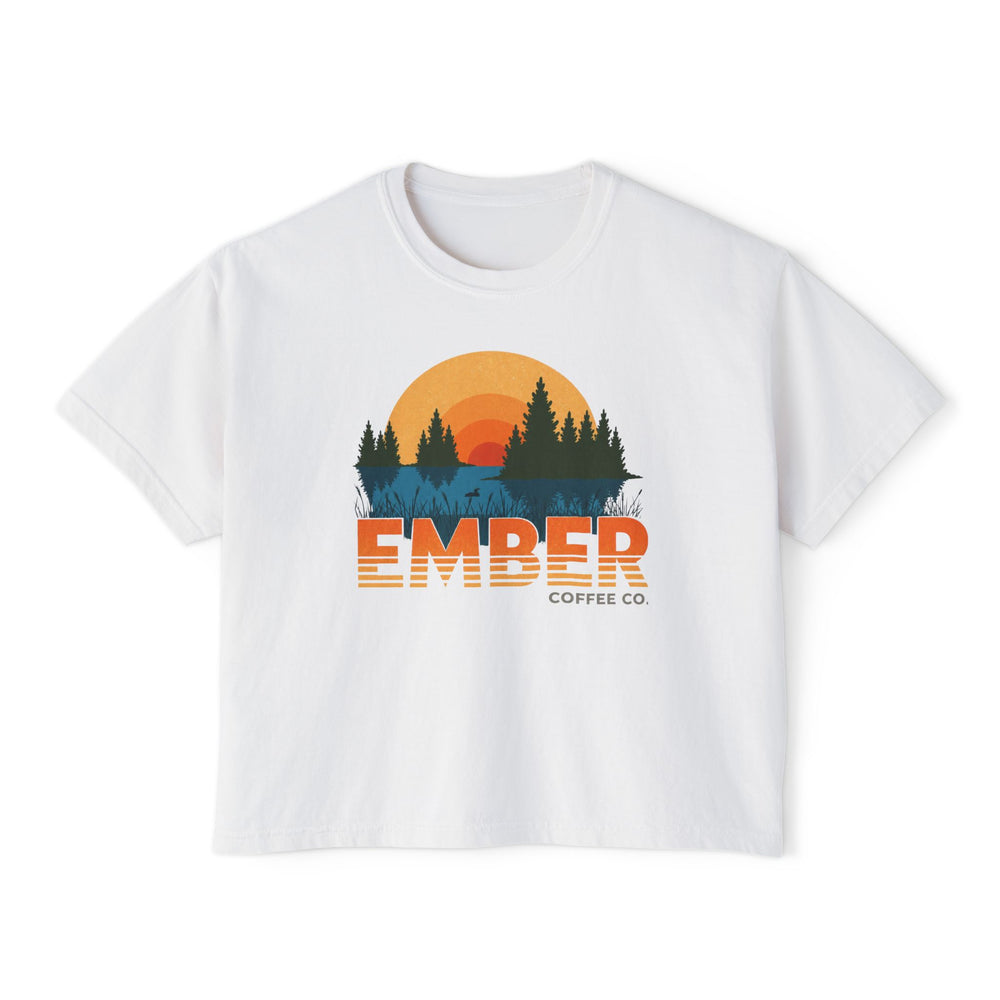 Ember Sunrise Graphic Tee — Women's Boxy T-Shirt