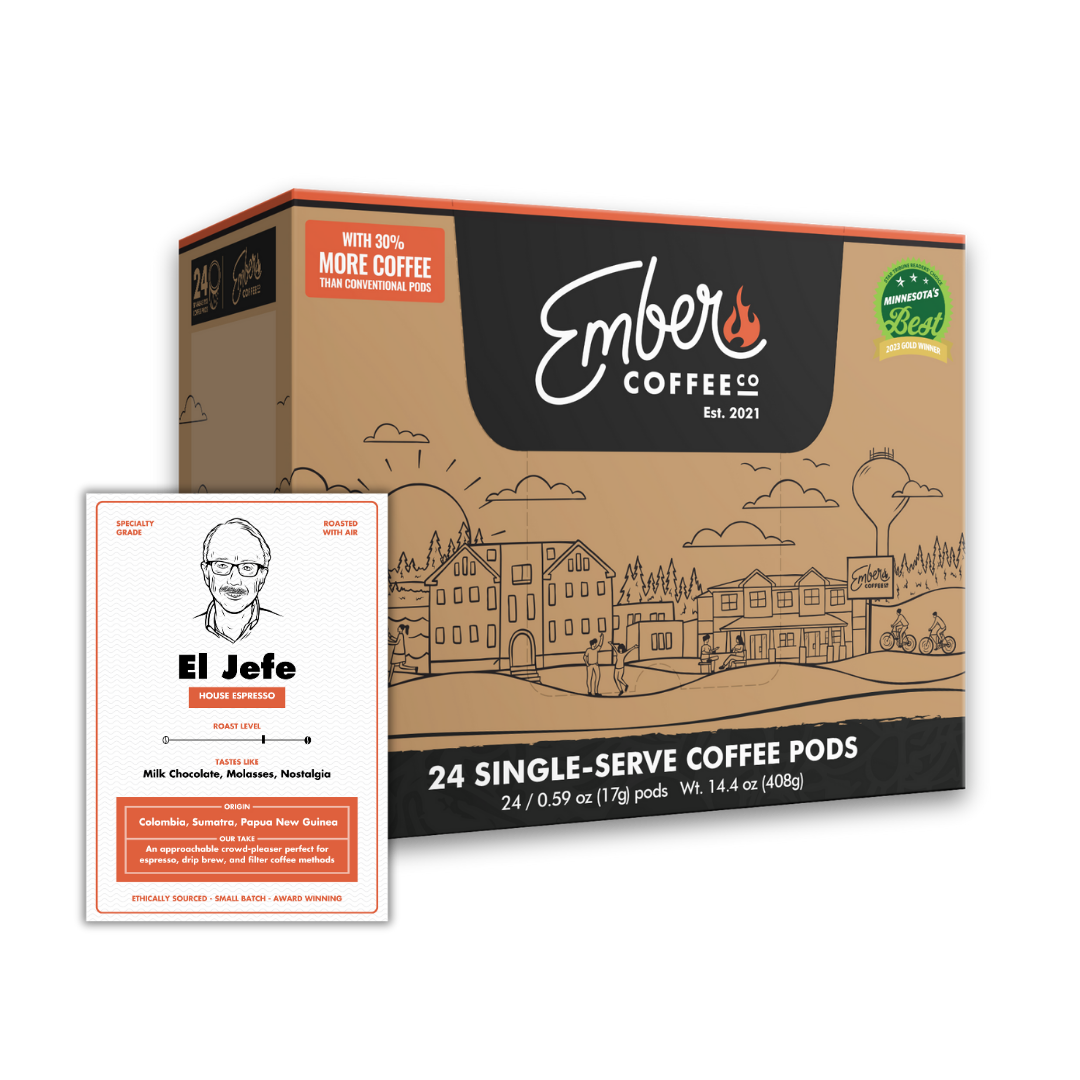 El Jefe Espresso K-Pods, box of 24, front of box