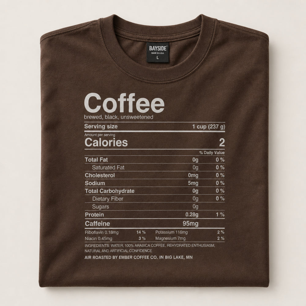 Ember Coffee Nutritional Tee (Unisex)