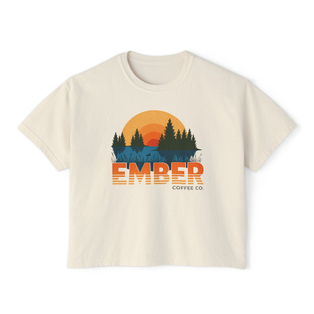 Ember Sunrise Graphic Tee — Women's Boxy T-Shirt