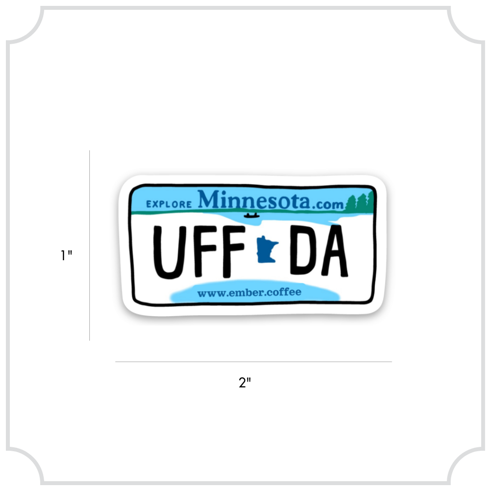 Ember "Uffda" Sticker, vinyl sticker, view 1