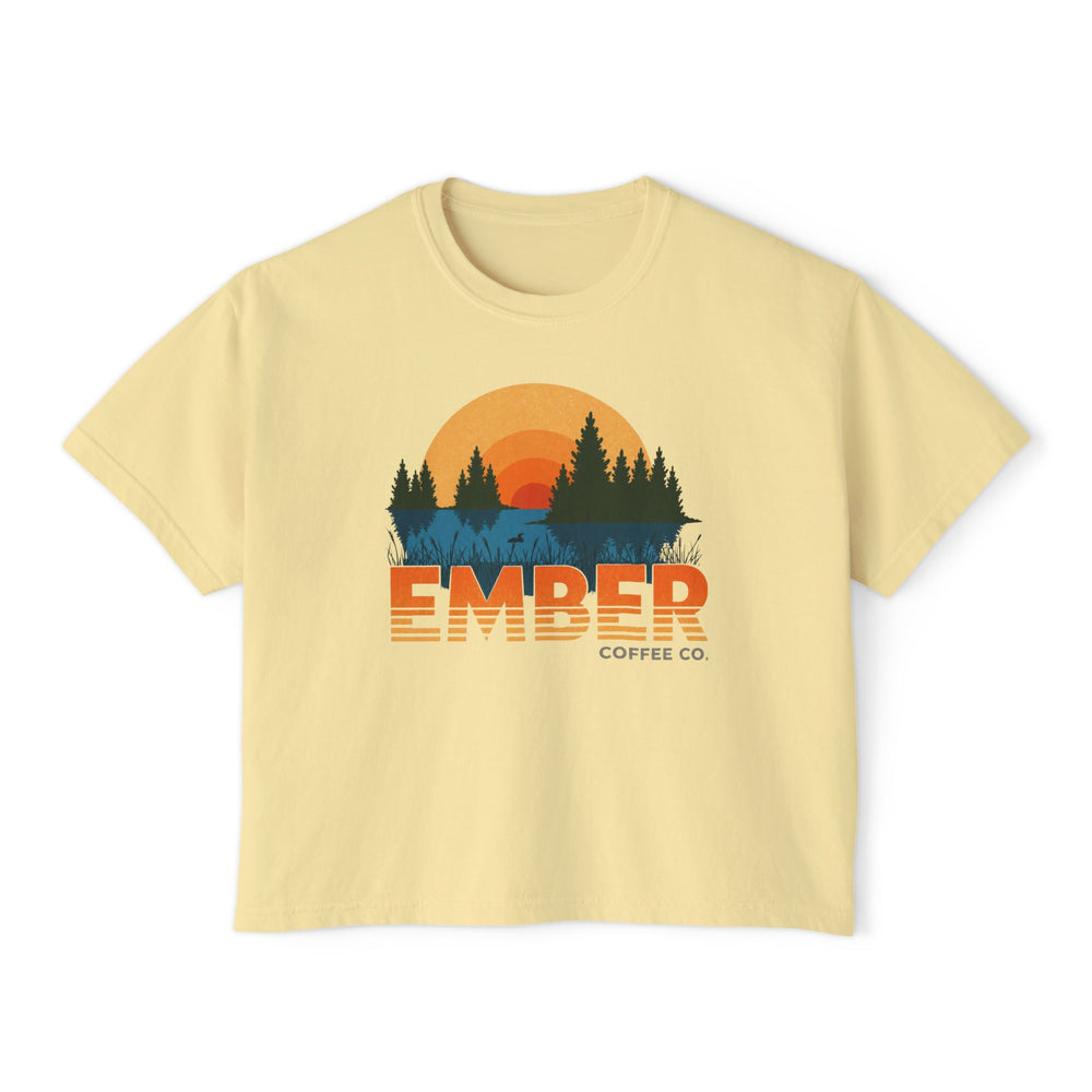 Ember Sunrise Graphic Tee — Women's Boxy T-Shirt