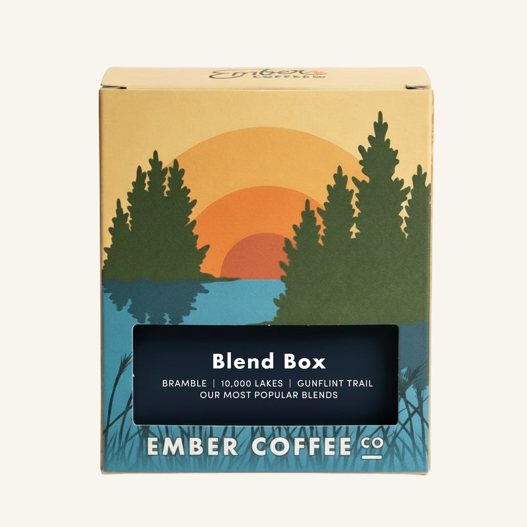 Discovery Box - Blends, three 2 oz sample bags, box front graphic