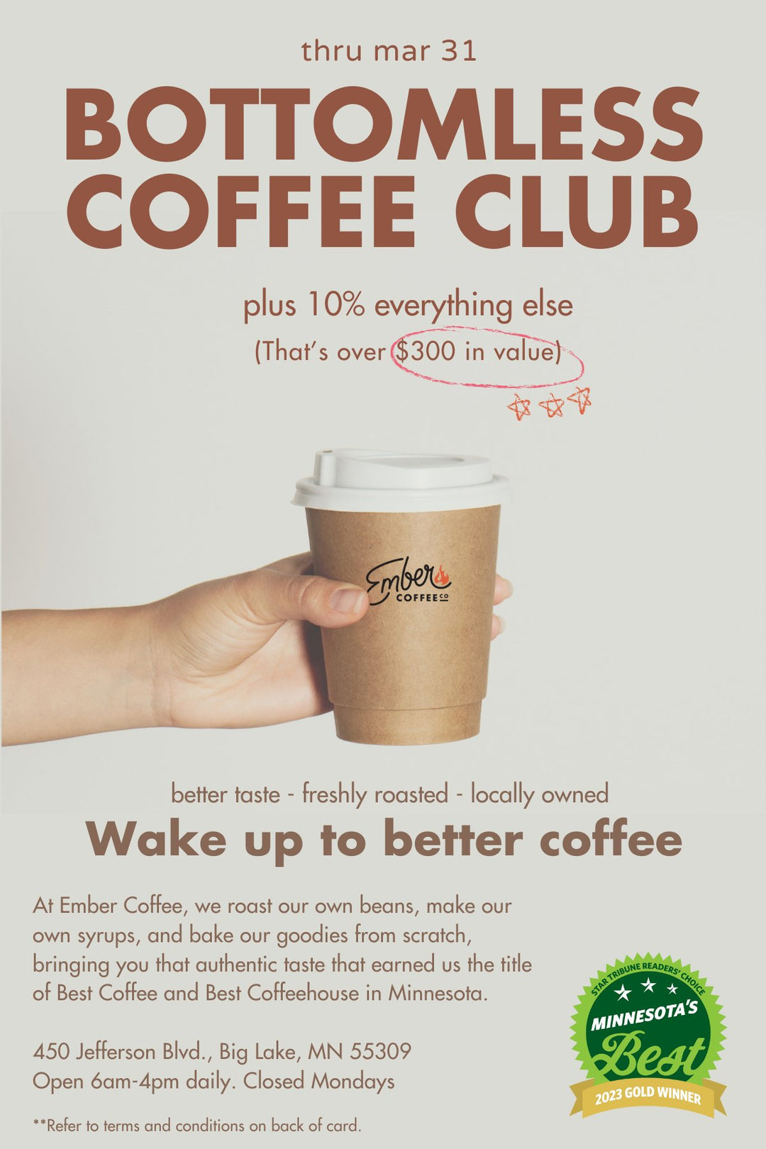 Bottomless Coffee Club | Ember Coffee Co.